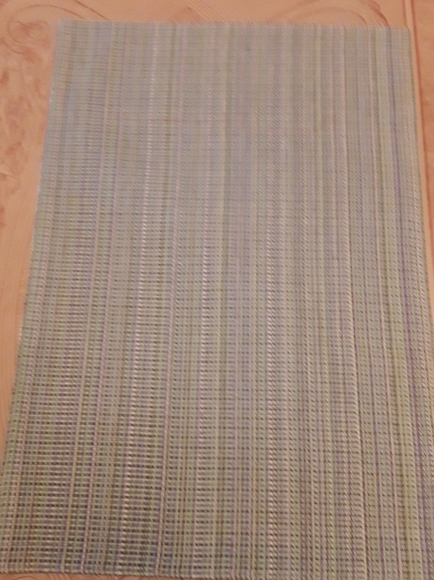 Placemats (5) basket weave texture. Lined 100% cotton. Made in India. - Picture 5 of 5